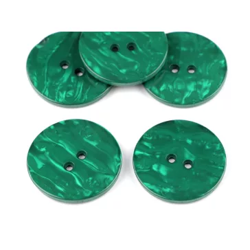   Gyöngyház gomb  virág 60" (38,1mm) - 32 zöld gyöngyház (60 db-os csomagolás)