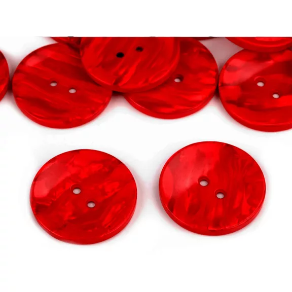 Gyöngyház gomb virág 60" (38,1mm) - 3 eper piros (60 db-os csomagolás) Gyöngyház gomb virág 60" (38,1mm) - 3 eper piros (60 db-os csomagolás)