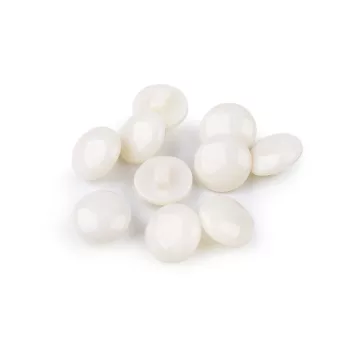   Gomb mérete 12,5 mm pitykegomb - 1 krémszín (50 db-os csomagolás)