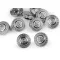 Fémgomb mérete 17,4 mm-es - 3 nikkel fekete (10 db-os csomagolás)