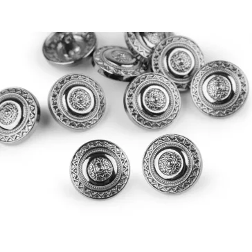   Fémgomb mérete 17,4 mm-es - 3 nikkel fekete (200 db-os csomagolás)