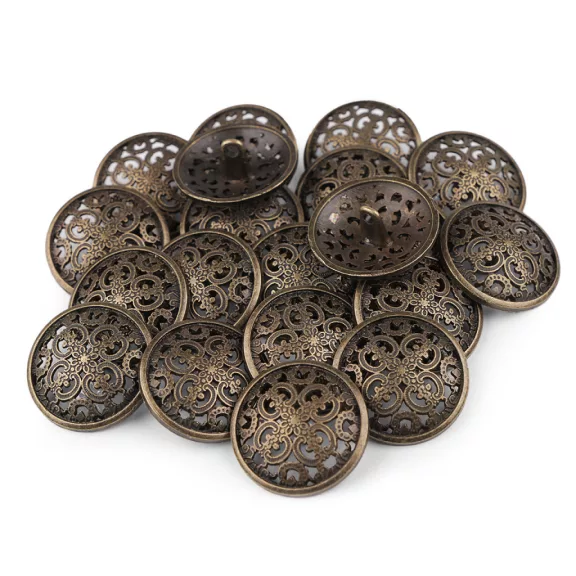 Fémgomb filigrán mérete 25 mm-es - 4 sárgaréz (25 db-os csomagolás) Fémgomb filigrán mérete 25 mm-es - 4 sárgaréz (25 db-os csomagolás)