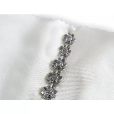   Gomb / menyasszonyi ruhadísz csiszolt virág alkalmi 15,2 mm - 24" crystal (500 db-os csomagolás)