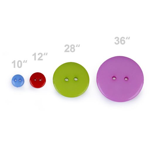 Gomb színes mix mérete 28"