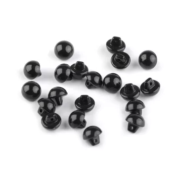   Gomb / felvarható szemek 9 mm pitykegomb - 1 fekete (100 db-os csomagolás)