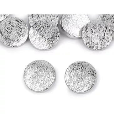   Fém gomb mérete 17,6 és 22,6 mm-es - 7 (36") nikkel (40 db-os csomagolás)