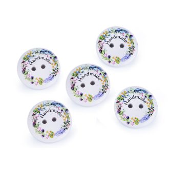 Fa dekor gomb Handmade, Szeretetbél készült