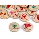 Handmade fa dekor gomb mix