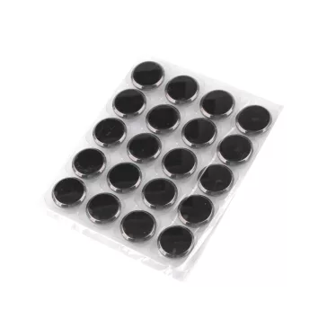   Fém gomb 25 mm -es - 3 nikkel fekete fény (20 db-os csomagolás)