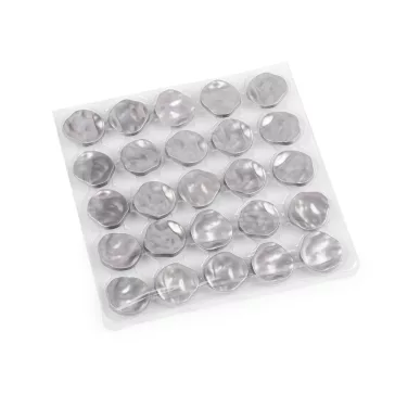   Fém gomb nyomott megjelenés, mérete 26 mm-es - 1 söt nikkel (25 db-os csomagolás)