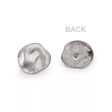   Fém gomb nyomott megjelenés, mérete 26 mm-es - 1 söt nikkel (50 db-os csomagolás)