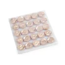 Fém gomb nyomott megjelenés, mérete 26 mm-es - 1 söt nikkel (50 db-os csomagolás)