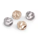 Fém gomb nyomott megjelenés, mérete 26 mm-es - 1 söt nikkel (5 db-os csomagolás) Fém gomb nyomott megjelenés, mérete 26 mm-es - 1 söt nikkel (5 db-os csomagolás)