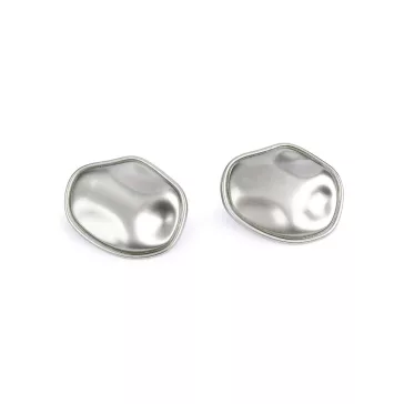   Fém gomb nyomott megjelenés, mérete 29 mm-es - 1 (20x25 mm) nikkel (10 db-os csomagolás)