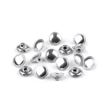   Fém gomb 12,7 mm-es pitykegomb - 1 nikkel (200 db-os csomagolás)