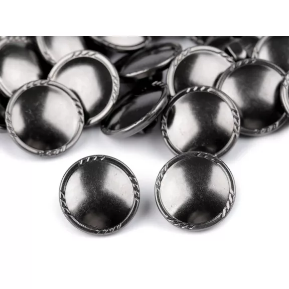 Fém gomb mérete 19 mm-es - 2 nikkel fekete (50 db-os csomagolás) Fém gomb mérete 19 mm-es - 2 nikkel fekete (50 db-os csomagolás)