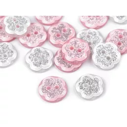 Virág gomb glitterrel mérete 20"