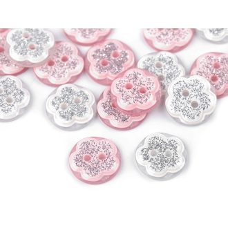 Virág gomb glitterrel mérete 20"