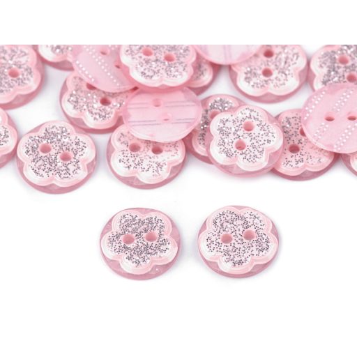 Virág gomb glitterrel mérete 20"