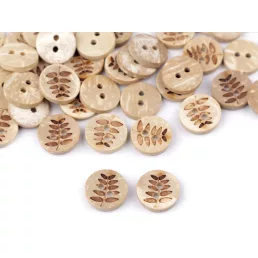 Kókusz gomb mintás növények 12,7 mm 20"