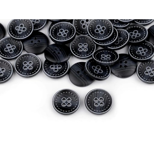 Gomb steppelt mintás 20,32 mm, 25,4 mm