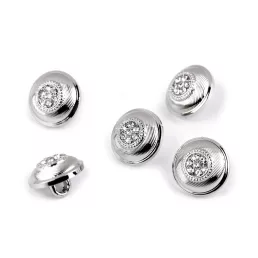 Fém ruha gomb kövekkel 16" 10,7 mm