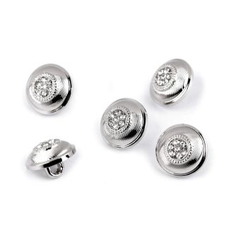Fém ruha gomb kövekkel 16" 10,7 mm