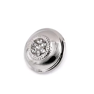 Fém ruha gomb kövekkel 16" 10,7 mm
