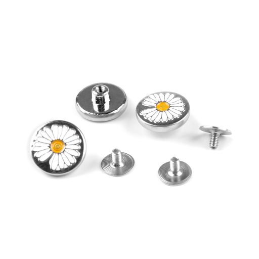 Fém gomb / farmerre csavaros százszorszép mérete 26"