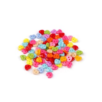 Kis gomb figurákra, Ø6 mm / szív, csillag, virág