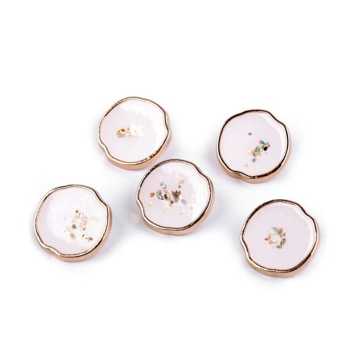 Fém gomb AB gyöngy gyantával 24"; 32"; 36"