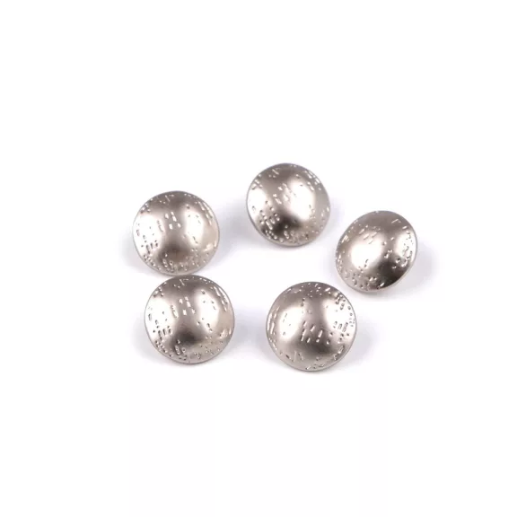 Fém gomb mérete 14,7; 19,6 és 24,6 mm-es - 1 (24") nikkel (5 db-os csomagolás) Fém gomb mérete 14,7; 19,6 és 24,6 mm-es - 1 (24") nikkel (5 db-os csomagolás)