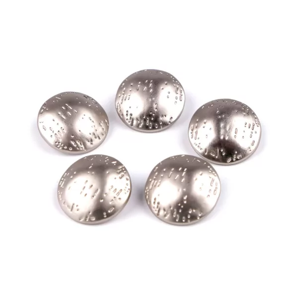 Fém gomb mérete 14,7; 19,6 és 24,6 mm-es - 3 (38") nikkel (20 db-os csomagolás) Fém gomb mérete 14,7; 19,6 és 24,6 mm-es - 3 (38") nikkel (20 db-os csomagolás)