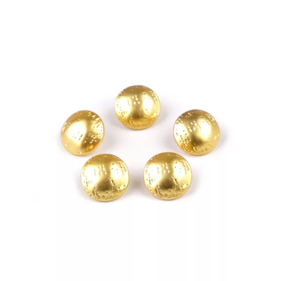 Fém gomb mérete 14,7; 19,6 és 24,6 mm-es - 4 (24") sárga arany (20 db-os csomagolás) Fém gomb mérete 14,7; 19,6 és 24,6 mm-es - 4 (24") sárga arany (20 db-os csomagolás)