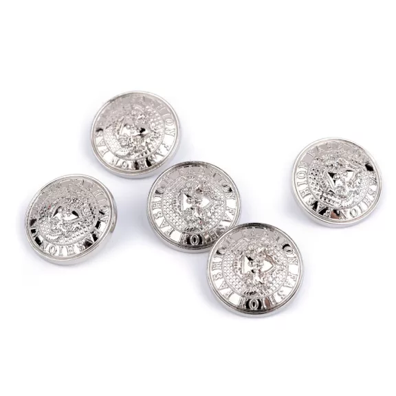 Fém gomb 20 és 25 mm-es - 1 (32") nikkel (5 db-os csomagolás) Fém gomb 20 és 25 mm-es - 1 (32") nikkel (5 db-os csomagolás)