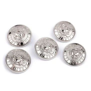   Fém gomb 20 és 25 mm-es - 2 (40") nikkel (20 db-os csomagolás)