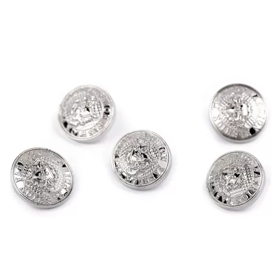 Fém gomb 15 mm-es - 1 nikkel (5 db-os csomagolás) Fém gomb 15 mm-es - 1 nikkel (5 db-os csomagolás)