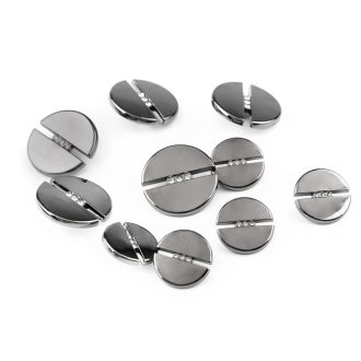 Fém gomb csiszolt kövekkel mérete 28"; 38"