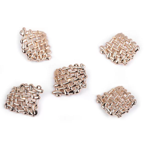 Fémgomb mérete 30 x 33 mm-es - 5 (52") rózsaarany (5 db-os csomagolás) Fémgomb mérete 30 x 33 mm-es - 5 (52") rózsaarany (5 db-os csomagolás)