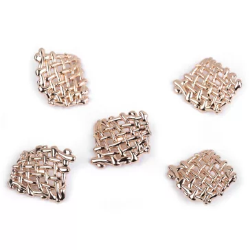   Fémgomb mérete 30 x 33 mm-es - 5 (52") rózsaarany (20 db-os csomagolás)