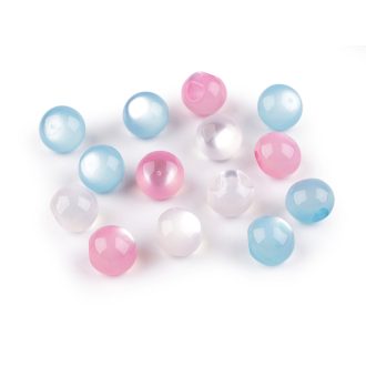 Varrható gyöngy / macskaszem gomb Ø11 mm pitykegomb