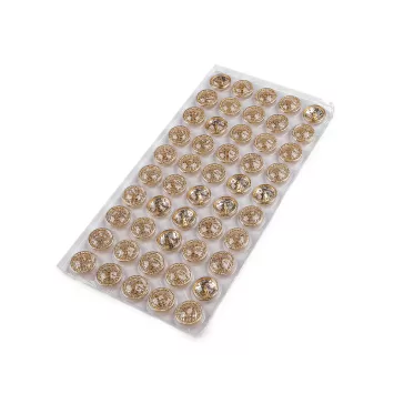   Fém gomb 25,4 mm 40"-es - 2 rózsaarany (25 db-os csomagolás)