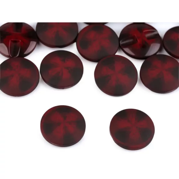 Kabát gomb, zakógomb - bársony hatású 21,8, 25,4 és 30,4 mm - 2 (34") piros (100 db-os csomagolás) Kabát gomb, zakógomb - bársony hatású 21,8, 25,4 és 30,4 mm - 2 (34") piros (100 db-os csomagolás)