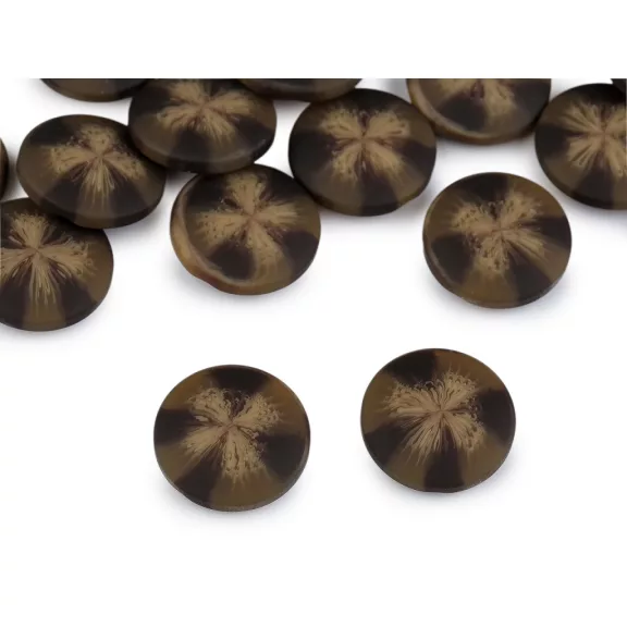 Kabát gomb, zakógomb - bársony hatású 21,8, 25,4 és 30,4 mm - 3 (34") sötét bézs (100 db-os csomagolás) Kabát gomb, zakógomb - bársony hatású 21,8, 25,4 és 30,4 mm - 3 (34") sötét bézs (100 db-os csomagolás)
