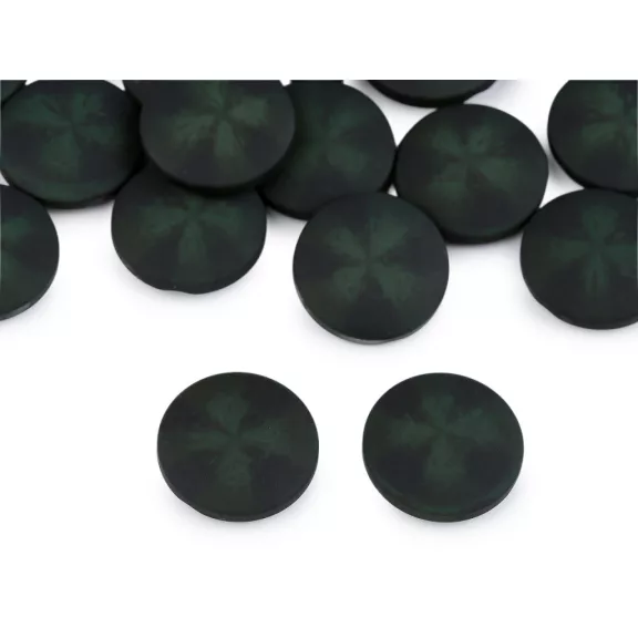Kabát gomb, zakógomb - bársony hatású 21,8, 25,4 és 30,4 mm - 4 (34") zöld sötét (25 db-os csomagolás) Kabát gomb, zakógomb - bársony hatású 21,8, 25,4 és 30,4 mm - 4 (34") zöld sötét (25 db-os csomagolás)