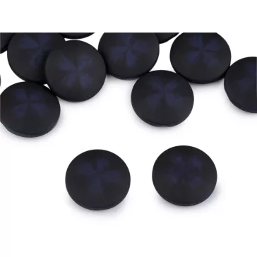   Kabát gomb, zakógomb - bársony hatású 21,8, 25,4 és 30,4 mm - 5 (34") sötétkék (100 db-os csomagolás)