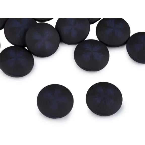 Kabát gomb, zakógomb - bársony hatású 21,8, 25,4 és 30,4 mm - 5 (34") sötétkék (100 db-os csomagolás) Kabát gomb, zakógomb - bársony hatású 21,8, 25,4 és 30,4 mm - 5 (34") sötétkék (100 db-os csomagolás)