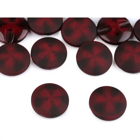 Kabát gomb, zakógomb - bársony hatású 21,8, 25,4 és 30,4 mm - 8 (40") piros (100 db-os csomagolás) Kabát gomb, zakógomb - bársony hatású 21,8, 25,4 és 30,4 mm - 8 (40") piros (100 db-os csomagolás)