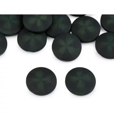   Kabát gomb, zakógomb - bársony hatású 21,8, 25,4 és 30,4 mm - 10 (40") zöld sötét (100 db-os csomagolás)