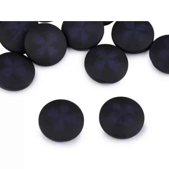 Kabát gomb, zakógomb - bársony hatású 21,8, 25,4 és 30,4 mm - 11 (40") blue dark (25 db-os csomagolás) Kabát gomb, zakógomb - bársony hatású 21,8, 25,4 és 30,4 mm - 11 (40") blue dark (25 db-os csomagolás)